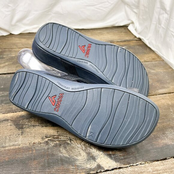 Vionic Ellie Wedge Sandal Womens 11 Navy Blue Orthotic Arch Walking Adjustable - Picture 2 of 10